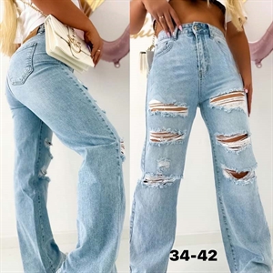 Jeansy szerokie nogawki  34-42