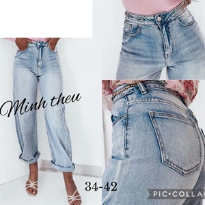 Jeansy szerokie nogawki  34-42