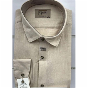 Koszula Ala len na kołnierzu długi rękaw krój Fegular fit produkt Turecki L-3XL