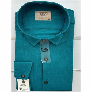 Koszula Ala len na kołnierzu długi rękaw krój Fegular fit produkt Turecki L-3XL