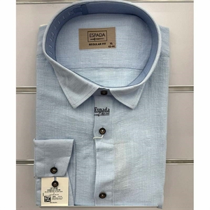 Koszula Ala len na kołnierzu długi rękaw krój Fegular fit produkt Turecki L-3XL