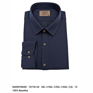 Koszula Ala len na kołnierzu długi rękaw krój Fegular fit produkt Turecki 3XL-6XL