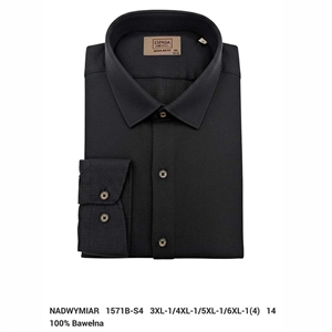 Koszula Ala len na kołnierzu długi rękaw krój Fegular fit produkt Turecki 3XL-6XL