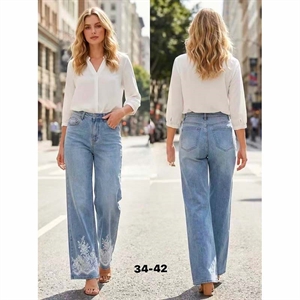 Jeansy szerokie nogawki  34-42