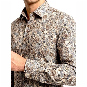 Koszula męska cyfrowy nadruk krój slim fit produkt Turecki  M-2XL