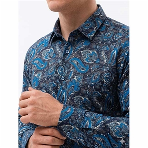 Koszula męska cyfrowy nadruk krój slim fit produkt Turecki  M-2XL