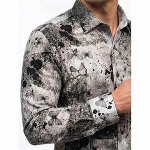 Koszula męska cyfrowy nadruk krój slim fit produkt Turecki  M-2XL