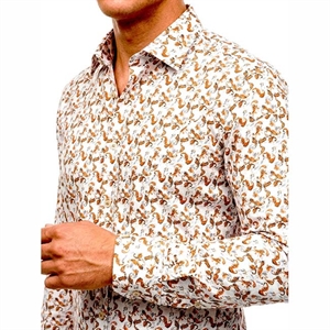 Koszula męska cyfrowy nadruk krój slim fit produkt Turecki  M-2XL