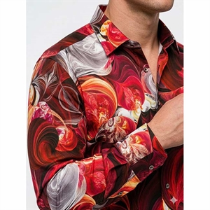 Koszula męska cyfrowy nadruk krój slim fit produkt Turecki  M-2XL