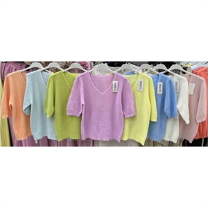 Sweter damski z krótkim rękawem