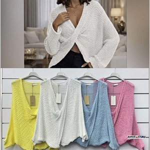 Sweter damski z dekoltem w serek