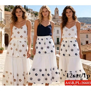 Komplet damski ze spódnicą