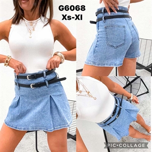 Szorty jeansowe imitujące spódnicę  XS-XL