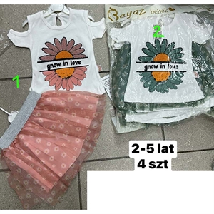 Komplet dziewczęcy ze spódnicą produkt Turecki  2-5 lat