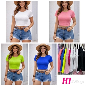 Bluzka crop top damski