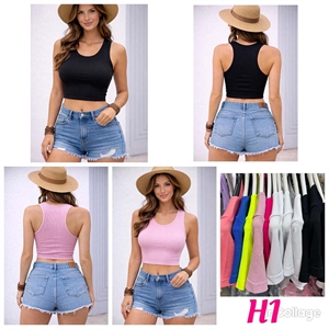 Bluzka crop top damski