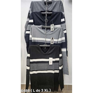 Sweter męski z dekoltem w serek  L-3XL