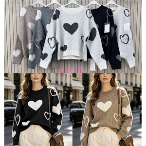 Sweter damski okrągły