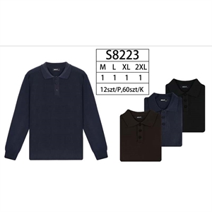 Sweter męski z kołnierzykiem  M-2XL