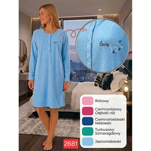 Koszula nocna damska frotte  M-3XL