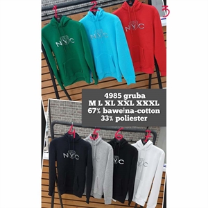Gruba bluza męska kangurka produkt Turecki  M-3XL
