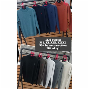Sweter męski z półgolfem produkt Turecki  M-3XL
