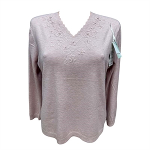 Sweter damski z dekoltem w serek  L/XL-2XL/3XL