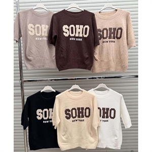 Sweter damski z krótkim rękawem