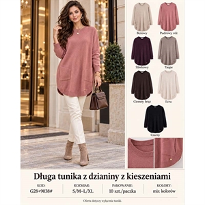 Sweter damski okrągły  S/M-L/XL