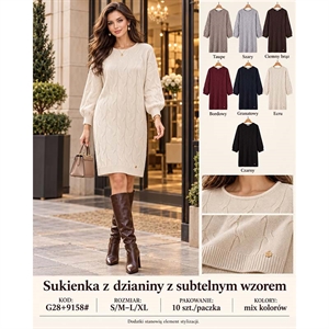 Okrągła sukienka sweterkowa damska  S/M-L/XL
