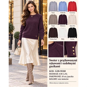 Sweter damski okrągły  S/M-L/XL