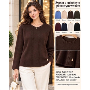 Sweter damski okrągły  S/M-L/XL