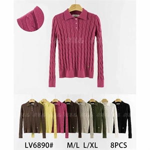 Sweter damski z kołnierzykiem  M/L-L/XL