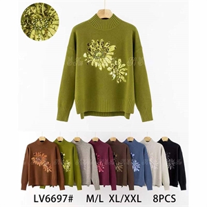 Sweter damski z półgolfem  M/L-XL/2XL