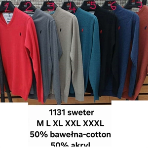 Sweter męski z dekoltem w serek produkt Turecki  M-3XL