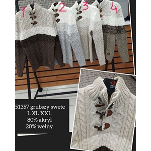 Sweter gruby męski z półgolfem produkt Turecki  L-2XL