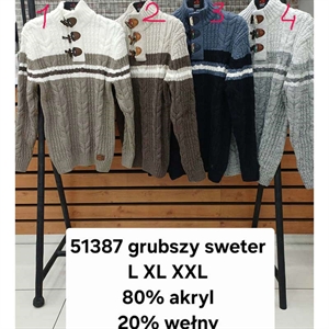 Sweter gruby męski z półgolfem produkt Turecki  L-2XL