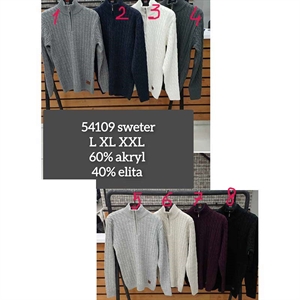 Sweter męski na pół suwak produkt Turecki  L-2XL