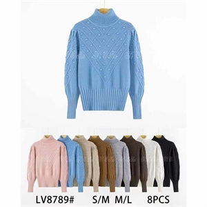 Sweter damski z golfem  S/M-M/L
