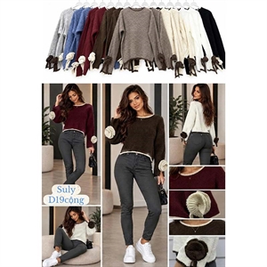Sweter damski okrągły