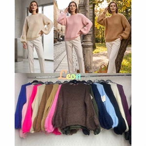 Sweter damski okrągły