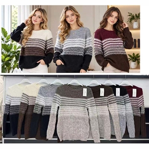 Sweter damski okrągły
