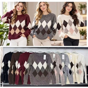 Sweter damski okrągły