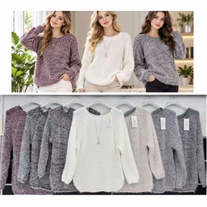 Sweter damski okrągły