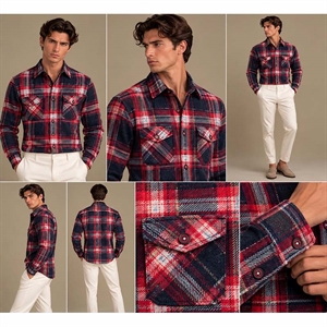 Koszula męska cieplejsza flanelowa krój slim fit produkt Turecki  M-3XL