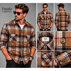 Koszula męska cieplejsza flanelowa krój slim fit produkt Turecki  M-3XL