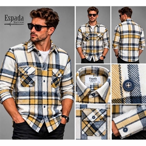 Koszula męska cieplejsza flanelowa krój slim fit produkt Turecki  M-3XL