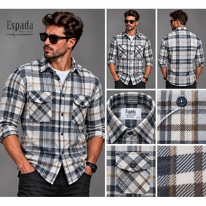 Koszula męska cieplejsza flanelowa krój slim fit produkt Turecki  M-3XL