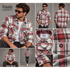Koszula męska cieplejsza flanelowa krój slim fit produkt Turecki  M-3XL