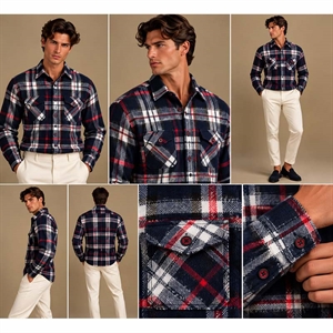 Koszula męska cieplejsza flanelowa krój slim fit produkt Turecki  M-3XL